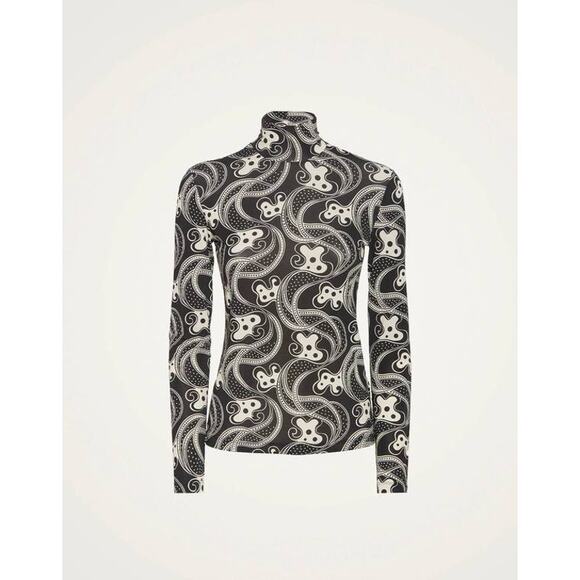 La DOUBLEJ Turtleneck Top in Aperol XS - Picture 3 of 4